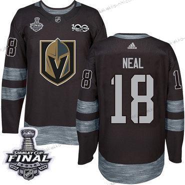 Adidas Miesten Kultaen Knights #18 James Neal Musta 1917-2017 100th Vuosipäivä 2018 Stanley Cup Final Ommeltu NHL Paita