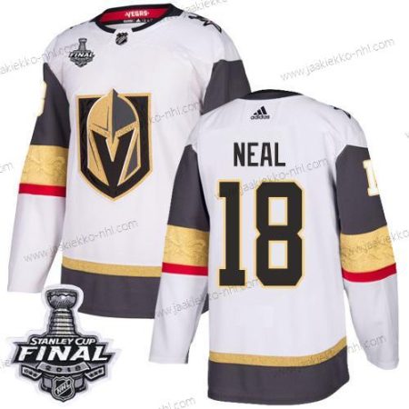 Adidas Miesten Kultaen Knights #18 James Neal Valkoinen Road Aito 2018 Stanley Cup Final Ommeltu NHL Paita