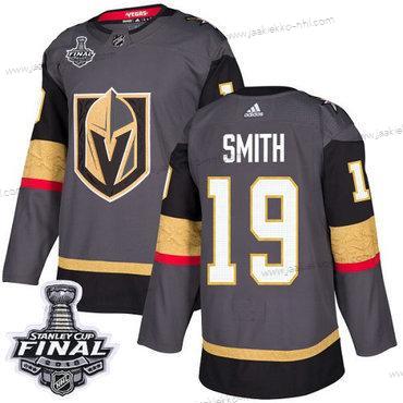 Adidas Miesten Kultaen Knights #19 Reilly Smith Harmaa Kotiottelupaita Aito 2018 Stanley Cup Final Ommeltu NHL Paita