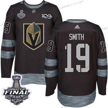 Adidas Miesten Kultaen Knights #19 Reilly Smith Musta 1917-2017 100th Vuosipäivä 2018 Stanley Cup Final Ommeltu NHL Paita