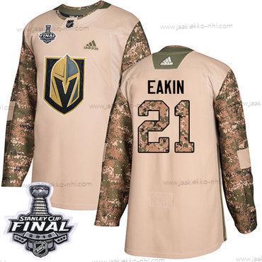 Adidas Miesten Kultaen Knights #21 Cody Eakin Maastokuvio Aito 2017 Veterans Day 2018 Stanley Cup Final Ommeltu NHL Paita