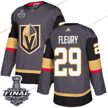 Adidas Miesten Kultaen Knights #29 Marc-Andre Fleury Harmaa Kotiottelupaita Aito 2018 Stanley Cup Final Ommeltu NHL Paita