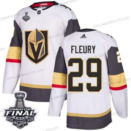 Adidas Miesten Kultaen Knights #29 Marc-Andre Fleury Valkoinen Road Aito 2018 Stanley Cup Final Ommeltu NHL Paita