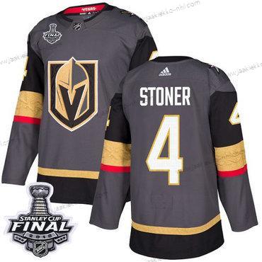 Adidas Miesten Kultaen Knights #4 Clayton Stoner Harmaa Kotiottelupaita Aito 2018 Stanley Cup Final Ommeltu NHL Paita