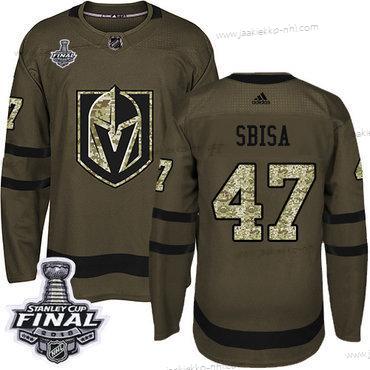 Adidas Miesten Kultaen Knights #47 Luca Sbisa Vihreä Salute to Service 2018 Stanley Cup Final Ommeltu NHL Paita