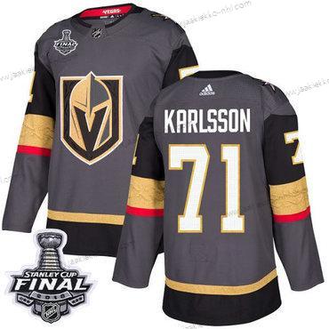 Adidas Miesten Kultaen Knights #71 William Karlsson Harmaa Kotiottelupaita Aito 2018 Stanley Cup Final Ommeltu NHL Paita