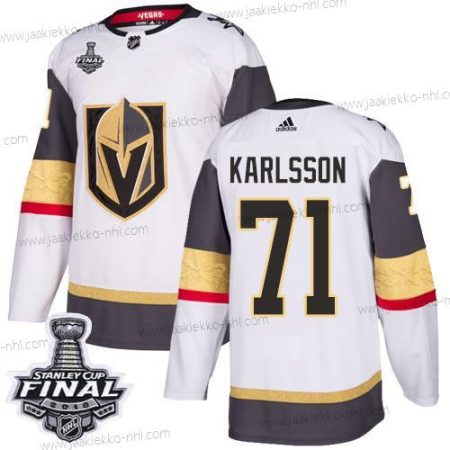 Adidas Miesten Kultaen Knights #71 William Karlsson Valkoinen Road Aito 2018 Stanley Cup Final Ommeltu NHL Paita