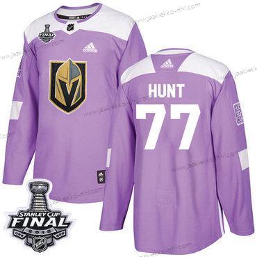 Adidas Miesten Kultaen Knights #77 Brad Hunt Violetti Aito Taistelee syöpää vastaan 2018 Stanley Cup Final Ommeltu NHL Paita