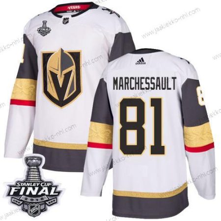 Adidas Miesten Kultaen Knights #81 Jonathan Marchessault Valkoinen Road Aito 2018 Stanley Cup Final Ommeltu NHL Paita