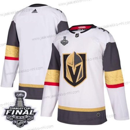 Adidas Miesten Kultaen Knights Tyhjä Valkoinen Road Aito 2018 Stanley Cup Final Ommeltu NHL Paita