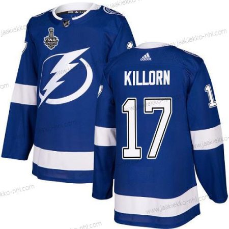 Adidas Miesten Lightning #17 Alex Killorn Sininen Kotiottelupaita Aito 2020 Stanley Cup Final Ommeltu NHL Paita