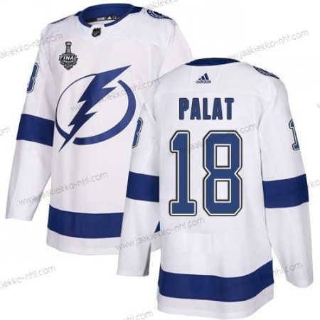 Adidas Miesten Lightning #18 Ondrej Palat Valkoinen Road Aito 2020 Stanley Cup Final Ommeltu NHL Paita