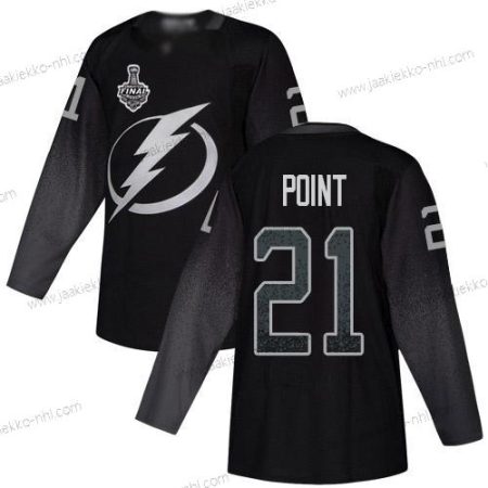 Adidas Miesten Lightning #21 Brayden Point Musta Vaihtopaita Aito 2020 Stanley Cup Final Ommeltu NHL Paita