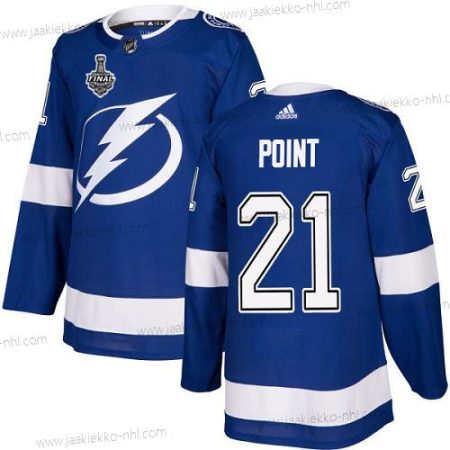 Adidas Miesten Lightning #21 Brayden Point Sininen Kotiottelupaita Aito 2020 Stanley Cup Final Ommeltu NHL Paita