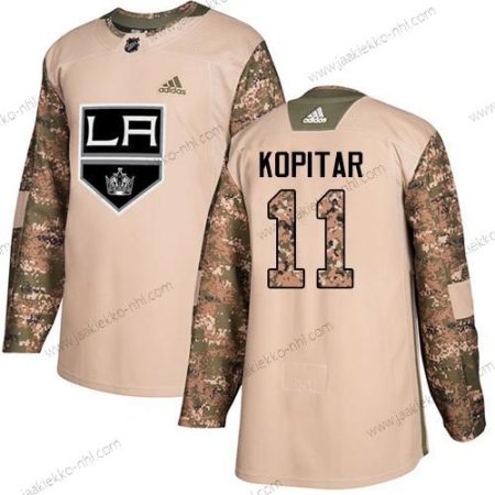 Adidas Miesten Los Angeles Kings #11 Anze Kopitar Maastokuvio Aito 2017 Veterans Day Ommeltu NHL Paita