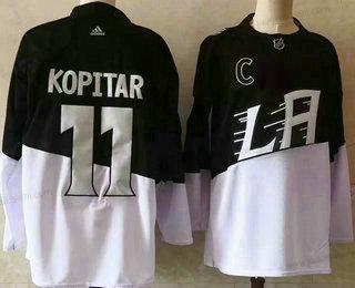 Adidas Miesten Los Angeles Kings #11 Anze Kopitar Musta 2020 Stadium Series Ommeltu NHL Paita