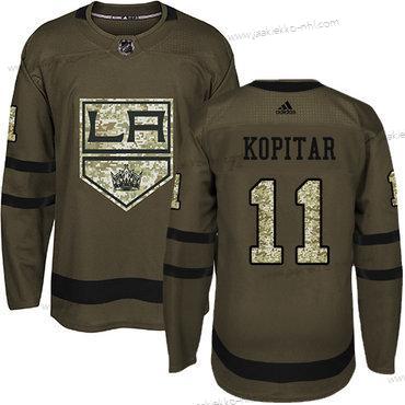 Adidas Miesten Los Angeles Kings #11 Anze Kopitar Vihreä Salute to Service Ommeltu NHL Paita