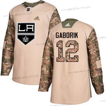 Adidas Miesten Los Angeles Kings #12 Marian Gaborik Maastokuvio Aito 2017 Veterans Day Ommeltu NHL Paita