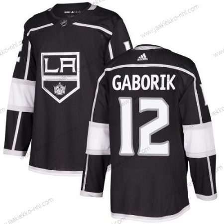 Adidas Miesten Los Angeles Kings #12 Marian Gaborik Musta Kotiottelupaita Aito Ommeltu NHL Paita