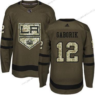 Adidas Miesten Los Angeles Kings #12 Marian Gaborik Vihreä Salute to Service Ommeltu NHL Paita