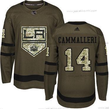 Adidas Miesten Los Angeles Kings #14 Mike Cammalleri Vihreä Salute to Service Ommeltu NHL Paita