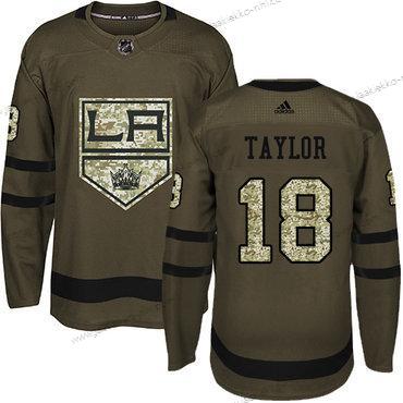 Adidas Miesten Los Angeles Kings #18 Dave Taylor Vihreä Salute to Service Ommeltu NHL Paita