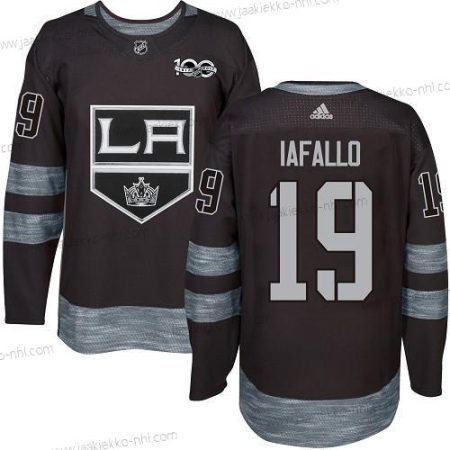 Adidas Miesten Los Angeles Kings #19 Alex Iafallo Musta 1917-2017 100th Vuosipäivä Ommeltu NHL Paita