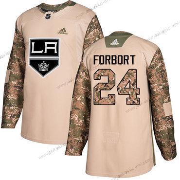 Adidas Miesten Los Angeles Kings #24 Derek Forbort Maastokuvio Aito 2017 Veterans Day Ommeltu NHL Paita