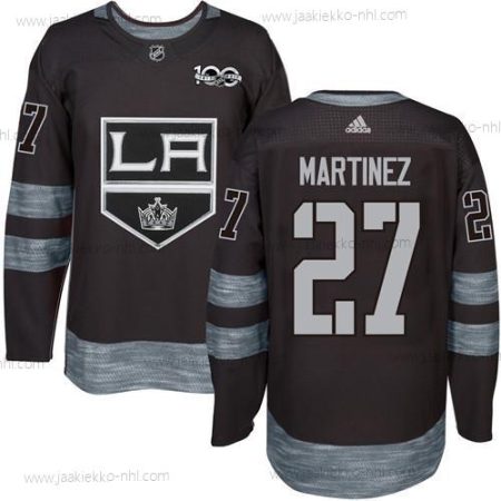 Adidas Miesten Los Angeles Kings #27 Alec Martinez Musta 1917-2017 100th Vuosipäivä Ommeltu NHL Paita