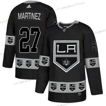 Adidas Miesten Los Angeles Kings #27 Alec Martinez Musta Maajoukkue Logos Paita