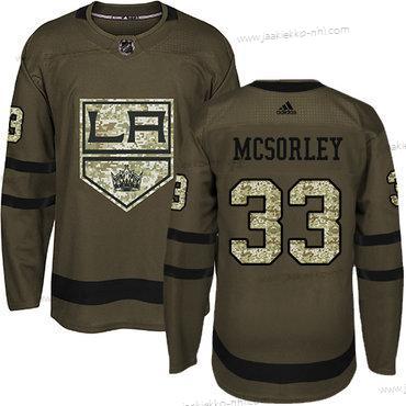 Adidas Miesten Los Angeles Kings #33 Marty Mcsorley Vihreä Salute to Service Ommeltu NHL Paita