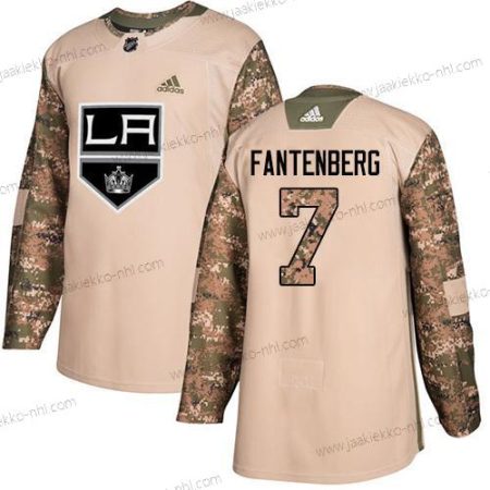 Adidas Miesten Los Angeles Kings #7 Oscar Fantenberg Maastokuvio Aito 2017 Veterans Day Ommeltu NHL Paita