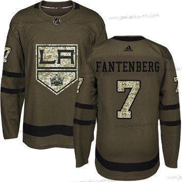 Adidas Miesten Los Angeles Kings #7 Oscar Fantenberg Vihreä Salute to Service Ommeltu NHL Paita