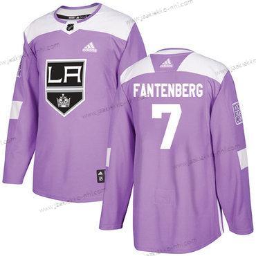 Adidas Miesten Los Angeles Kings #7 Oscar Fantenberg Violetti Aito Taistelee syöpää vastaan Ommeltu NHL Paita