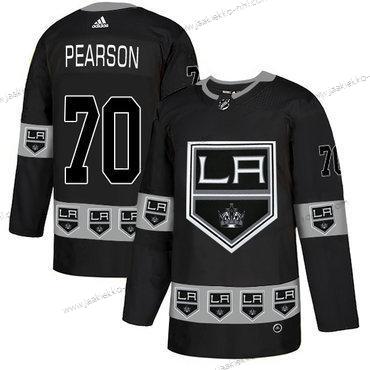 Adidas Miesten Los Angeles Kings #70 Tanner Pearson Musta Maajoukkue Logos Paita