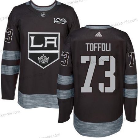 Adidas Miesten Los Angeles Kings #73 Tyler Toffoli Musta 1917-2017 100th Vuosipäivä Ommeltu NHL Paita