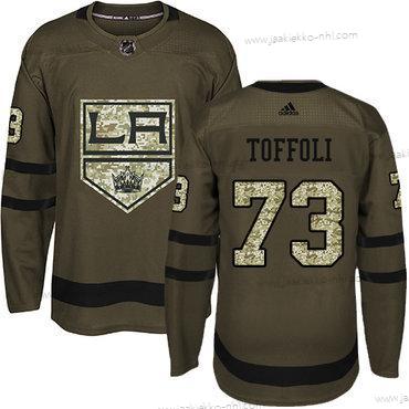 Adidas Miesten Los Angeles Kings #73 Tyler Toffoli Vihreä Salute to Service Ommeltu NHL Paita