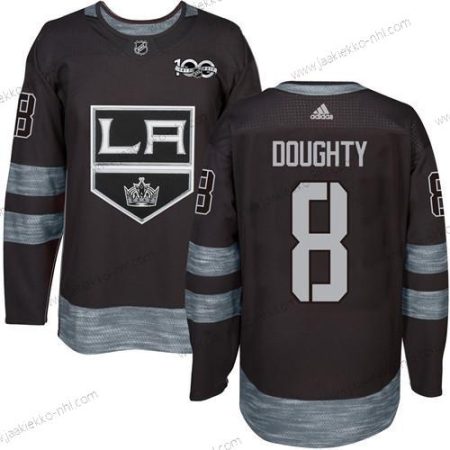 Adidas Miesten Los Angeles Kings #8 Drew Doughty Musta 1917-2017 100th Vuosipäivä Ommeltu NHL Paita