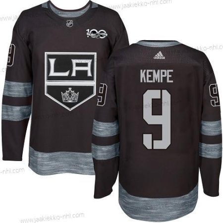 Adidas Miesten Los Angeles Kings #9 Adrian Kempe Musta 1917-2017 100th Vuosipäivä Ommeltu NHL Paita