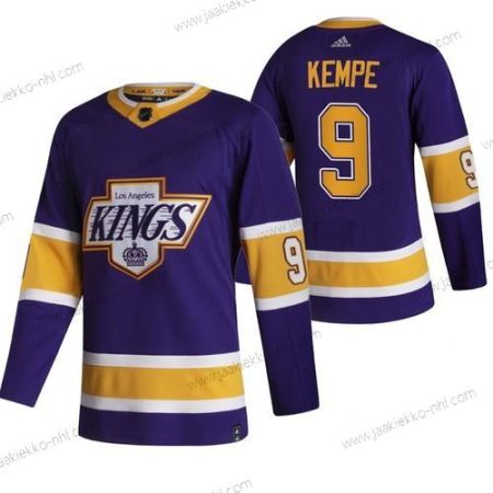 Adidas Miesten Los Angeles Kings #9 Adrian Kempe Musta 2020-21 Käänteinen Retro Vaihtopaita NHL Paita