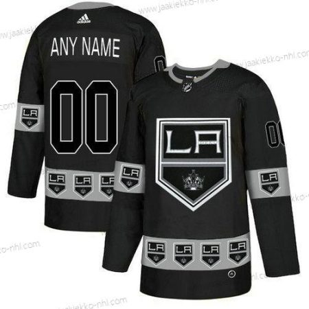 Adidas Miesten Los Angeles Kings Mukautettu Musta Maajoukkue Logos Paita Versio 2