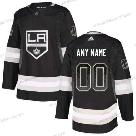 Adidas Miesten Los Angeles Kings Mukautettu Musta Maajoukkue Logos Paita