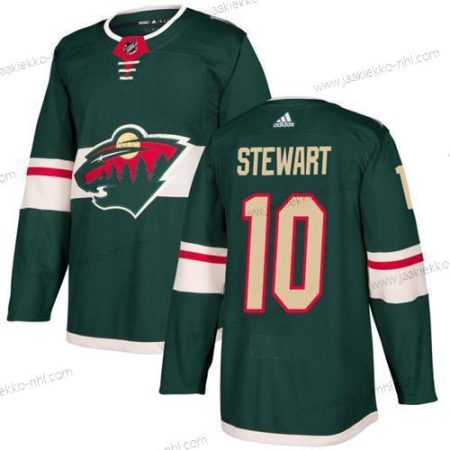 Adidas Miesten Minnesota Wild #10 Chris Stewart Vihreä Kotiottelupaita Aito Ommeltu NHL Paita