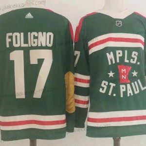 Adidas Miesten Minnesota Wild 17 Foligno Vihreä Klassinen Edition 2022 NHL Paita