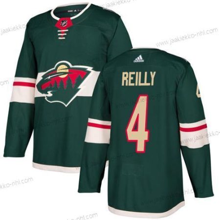 Adidas Miesten Minnesota Wild #4 Mike Reilly Vihreä Kotiottelupaita Aito Ommeltu NHL Paita