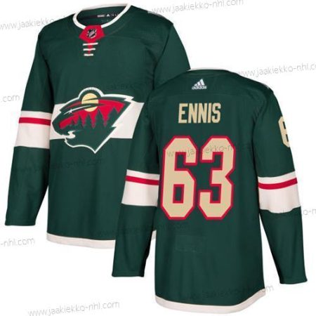 Adidas Miesten Minnesota Wild #63 Tyler Ennis Vihreä Kotiottelupaita Aito Ommeltu NHL Paita