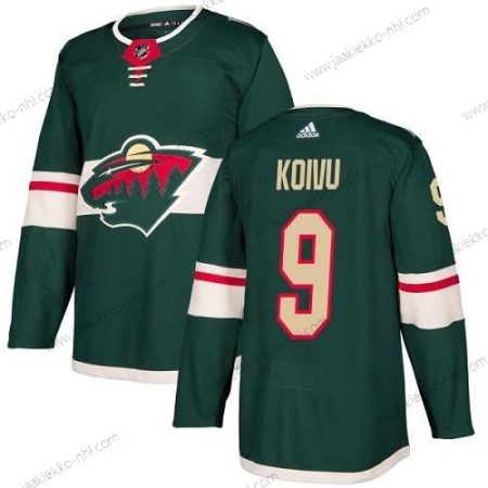 Adidas Miesten Minnesota Wild #9 Mikko Koivu Vihreä Kotiottelupaita Aito Ommeltu NHL Paita