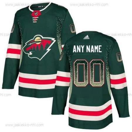 Adidas Miesten Minnesota Wild Mukautettu Vihreä Paita