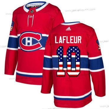 Adidas Miesten Montreal Canadiens #10 Guy Lafleur Punainen Kotiottelupaita Aito USA Flag Ommeltu NHL Paita