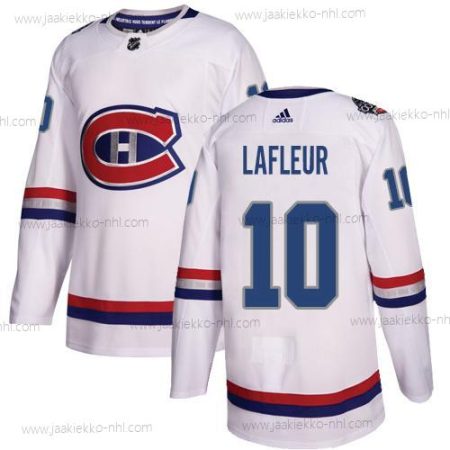 Adidas Miesten Montreal Canadiens #10 Guy Lafleur Valkoinen Aito 1917-2017 100th Klassinen Ommeltu NHL Paita